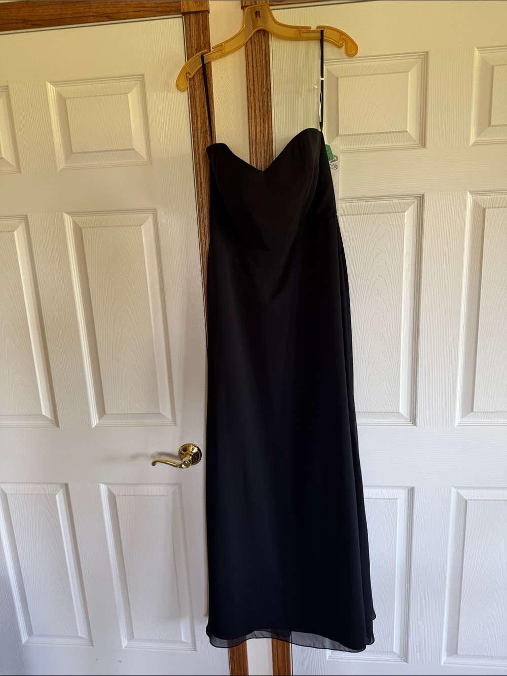 Hailey Paige Black Strapless Floor-Length Evening Gown
